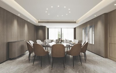 新中式餐厅包厢3D模型下载